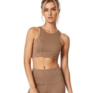 NWT GiGi C Devon Snakeskin Top in Camel Sz S L